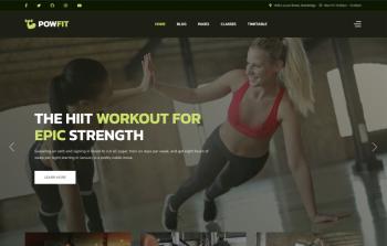 TZ PowFit - Gym Fitness Joomla Template
